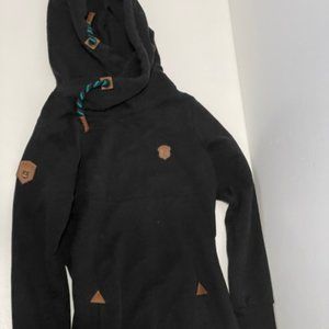 NAKETANO LANGE IX LONG BLACK HOODIE SIZE - L